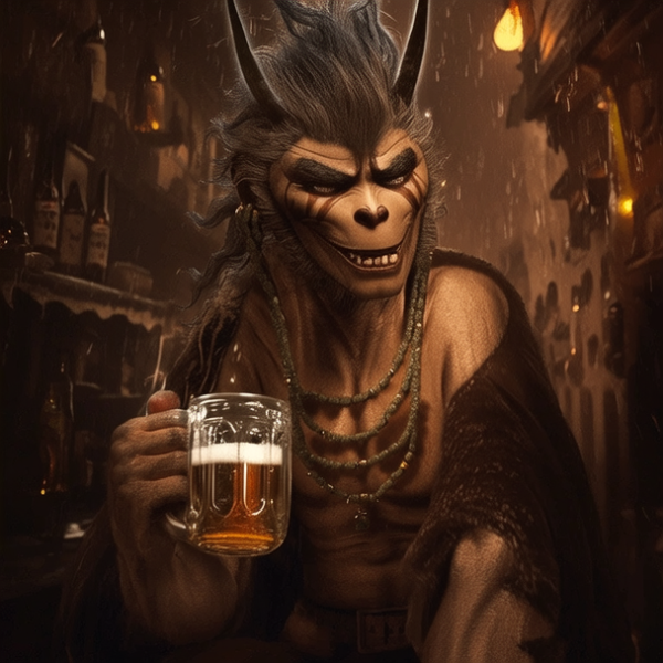 哪吒喝啤酒
