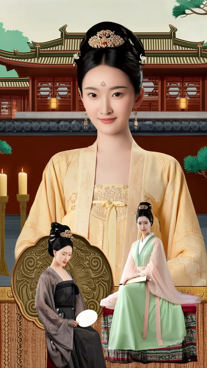 从夏朝到现代，根据文献描述把每个朝代最出名的美女画一幅现代图，一个朝代选择一个美女，要求穿自己朝代的衣服。