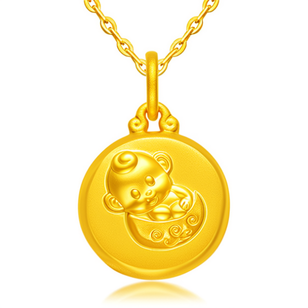 宝宝金吊坠图片