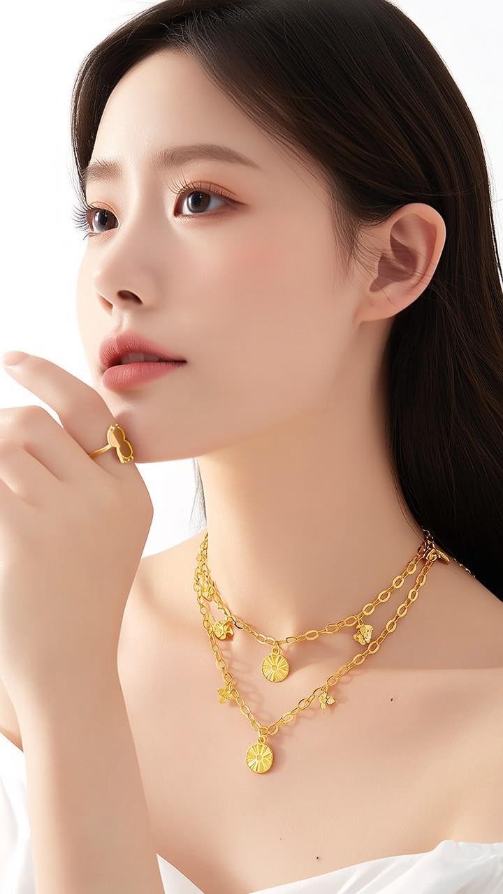 女士金项链图片