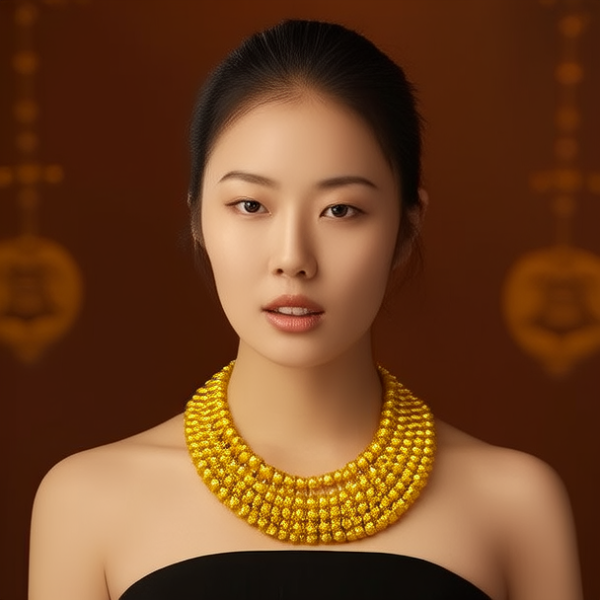 黄金项链图片女款
