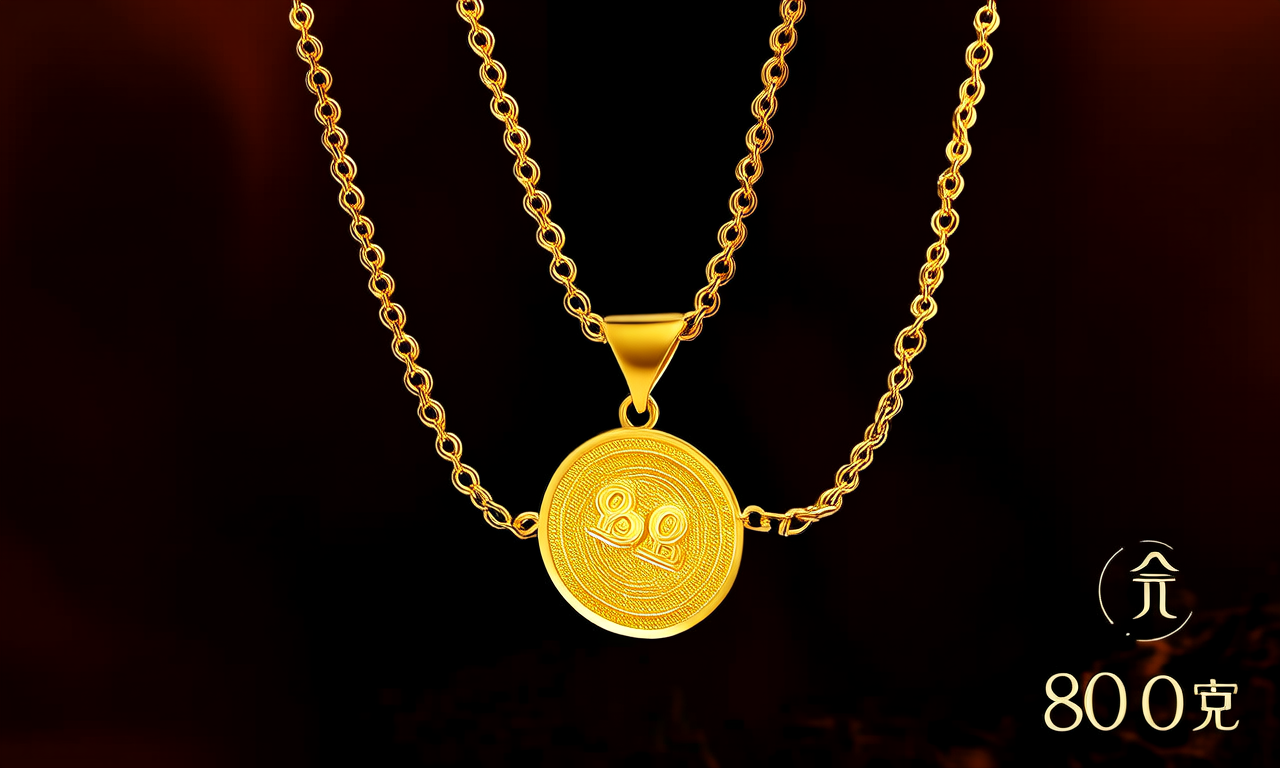 80克金项链图片